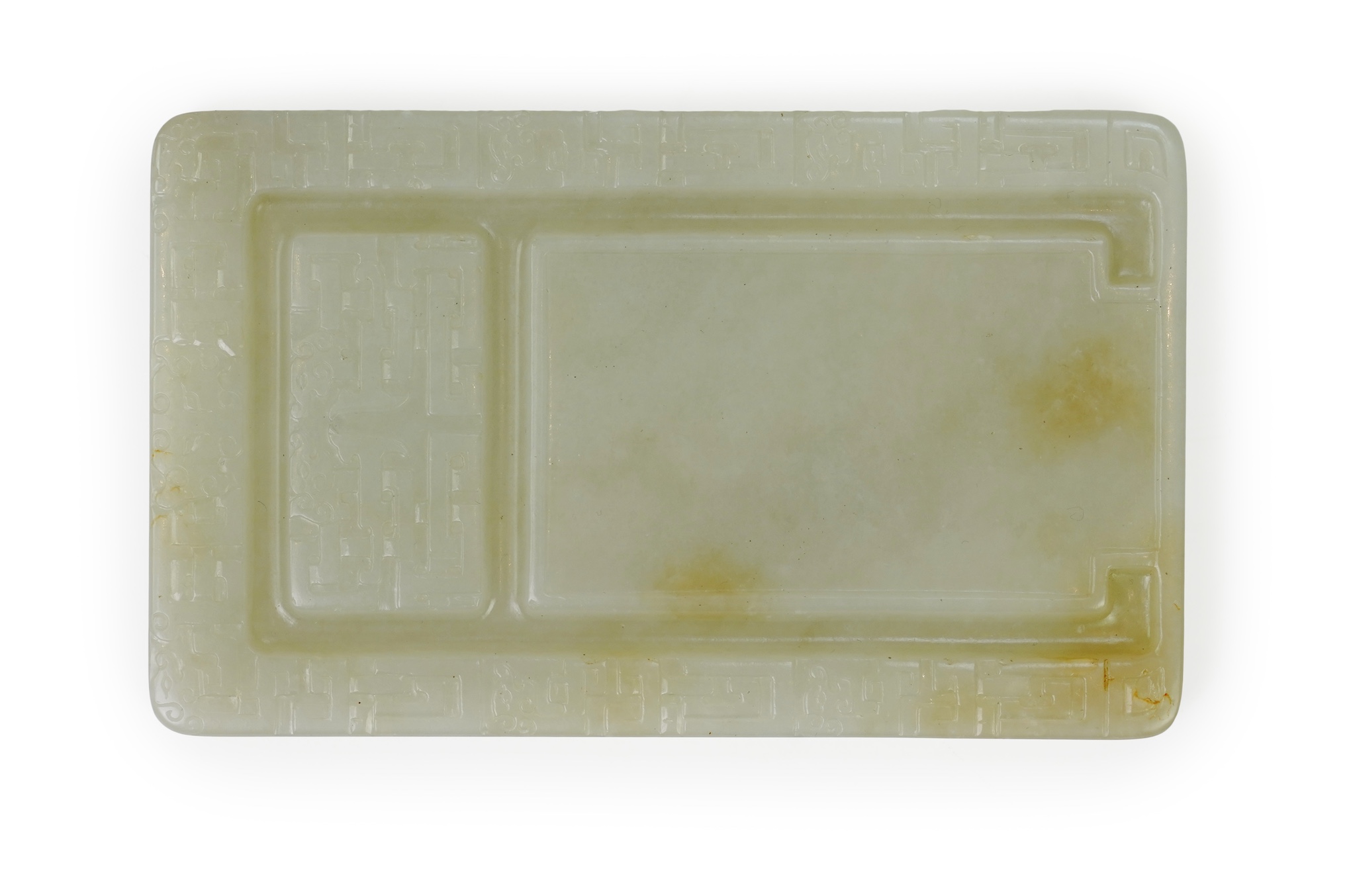 A Chinese archaistic jade rectangular ink-stone